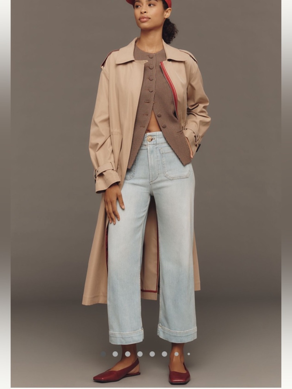 Maeve Colette Crop high rise wide leg jeans, Size 29